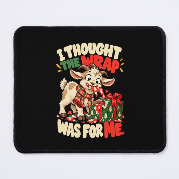 Item preview, Christmas Goat Gift Wrapping Fail - I Thought The Wrap Was For Me designed and sold by MOTIFOLK.