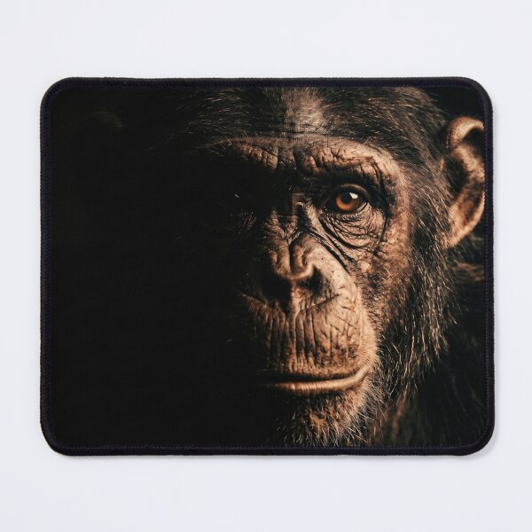Item preview, Majestic Chimpanzee Portrait - Dark Moody Primate Wildlife Art designed and sold by TeeBee1234.