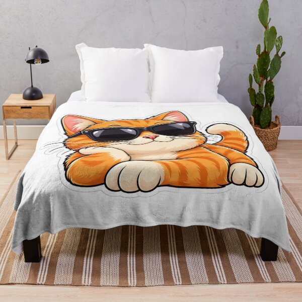 Item preview, Cool Cat Sunglasses Sticker - Cute Orange Tabby Decal designed and sold by VYBEHAUS.