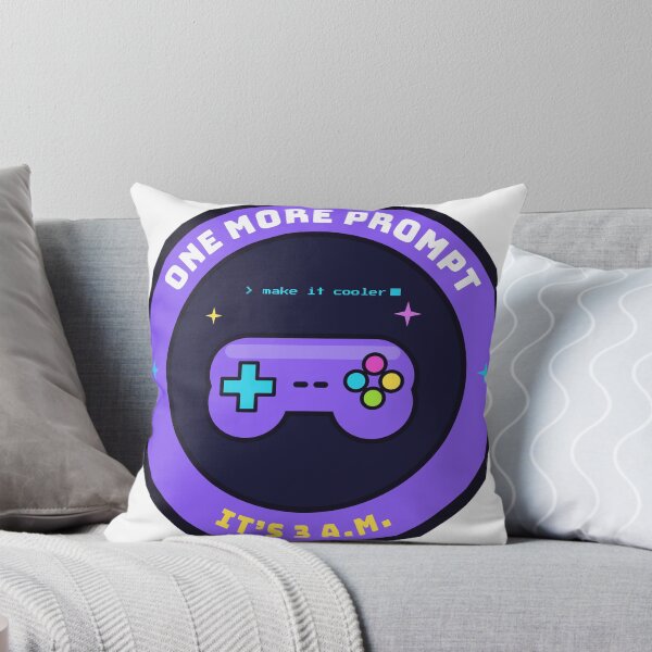 Item preview, One More Prompt – It's 3 AM Vibe Coder Gamer Badge designed and sold by Acta Diurna Supply.