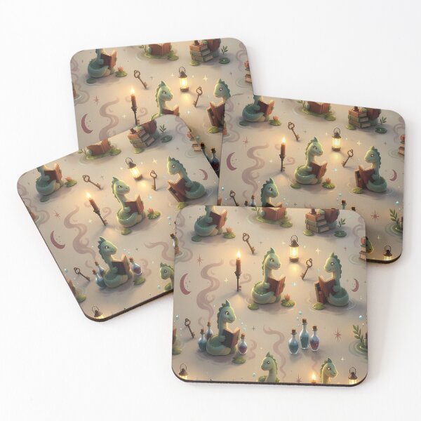 Item preview, Cozy Bookish Dragons – Magical Reading Fantasy Pattern designed and sold by AbeiiStore.