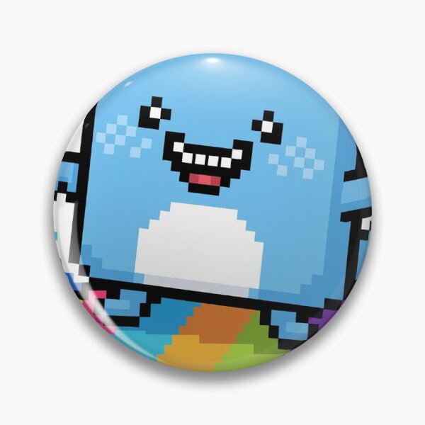 Item preview, Blubo Surfing a Rainbow Surfboard - Cute Pixel Art designed and sold by BLUBO~.