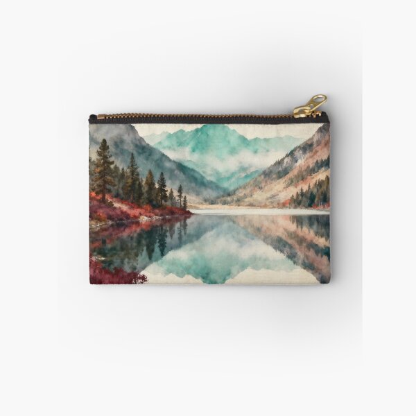 Item preview, Autumn Watercolor Lake Landscape designed and sold by LaylaEvans1.