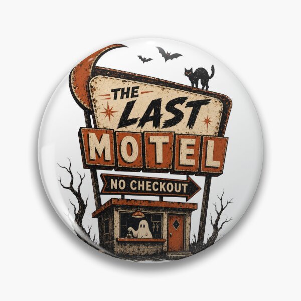 Item preview, The Last Motel Haunted Halloween – Vintage Horror Roadside Motel Design designed and sold by Thompika.
