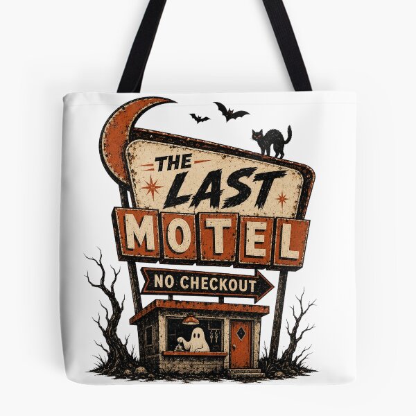 Item preview, The Last Motel Haunted Halloween – Vintage Horror Roadside Motel Design designed and sold by Thompika.