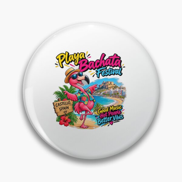 Item preview, Playa Bachata Festival Castelló Spain Flamingo Good Music Better Vibes T-Shirt designed and sold by Sushikidsntoddlers.