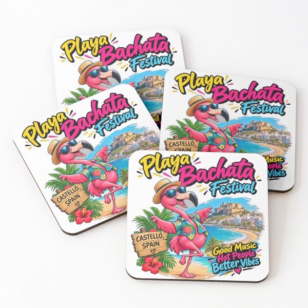 Item preview, Playa Bachata Festival Castelló Spain Flamingo Good Music Better Vibes T-Shirt designed and sold by Sushikidsntoddlers.