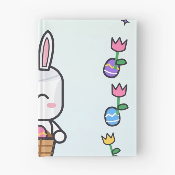 Some Bunny Loves You - Cute Easter Marshmallow Pip with Egg Basket — Spiral Notebook by BiMood