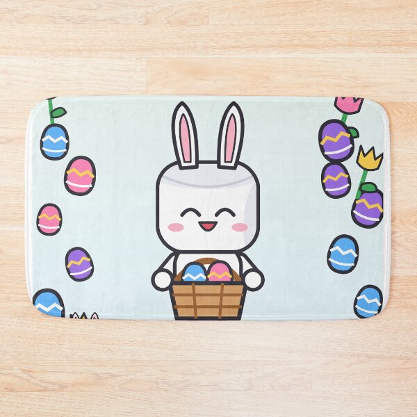 Item preview, Some Bunny Loves You - Cute Easter Marshmallow Pip with Egg Basket designed and sold by BiMood.