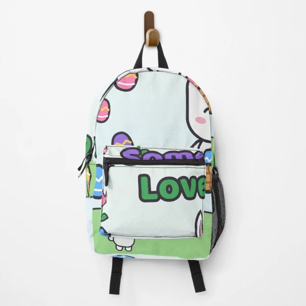 Some Bunny Loves You - Cute Easter Marshmallow Pip with Egg Basket — Backpack by BiMood