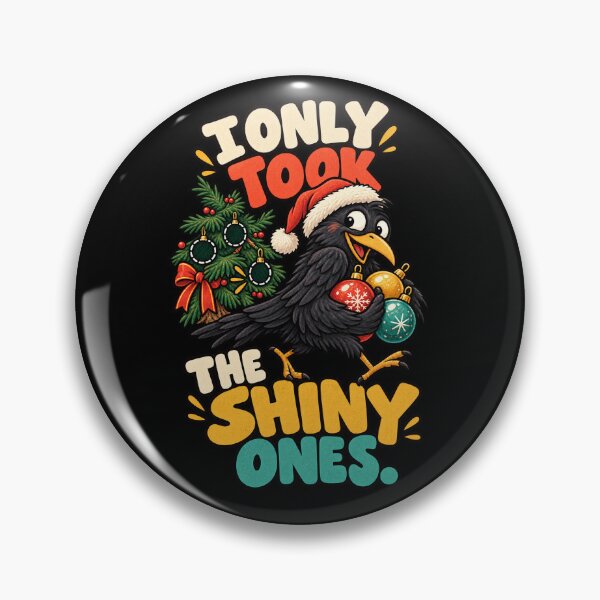 Item preview, Christmas Crow Ornament Thief - I Only Took The Shiny Ones designed and sold by MOTIFOLK.