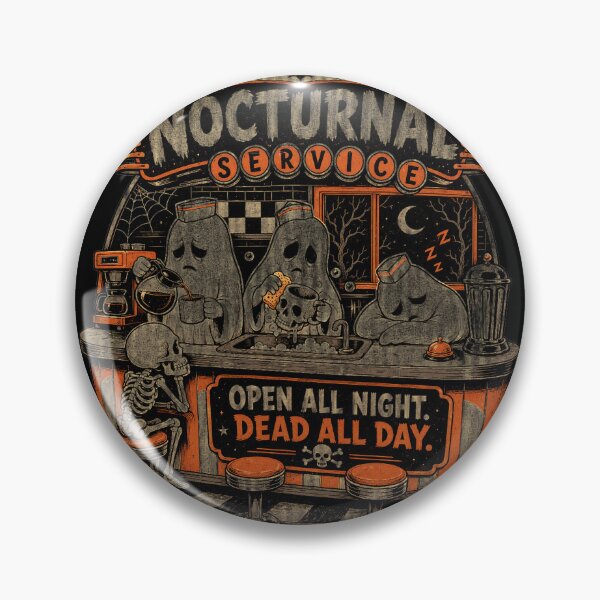 Item preview, Nocturnal Service Halloween Ghost Coffee – Funny Night Shift Spooky Design designed and sold by Thompika.