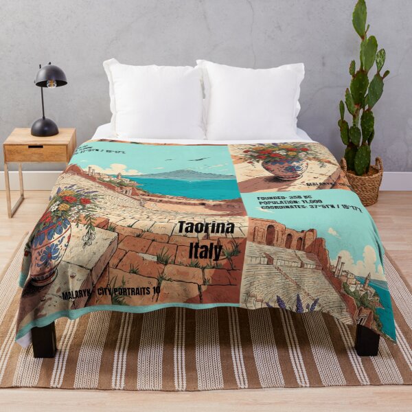 Item preview, Taormina Sicily Italy Retro Comics City Portrait No. 10 designed and sold by Malaryk.
