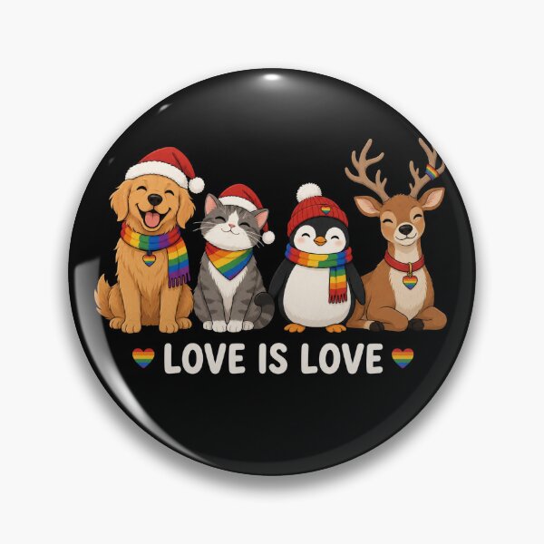Item preview, Love is Love – Pride Christmas with Animals designed and sold by Small Revolutions.