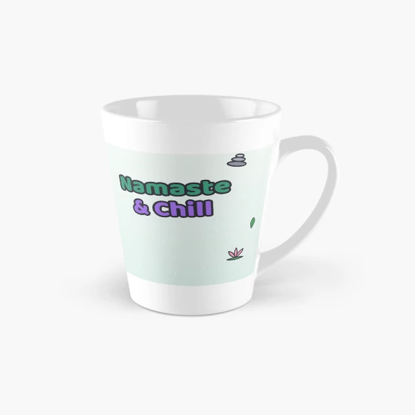 Namaste and Chill - Cute Yoga Marshmallow Pip on a Mat — Classic Mug by BiMood