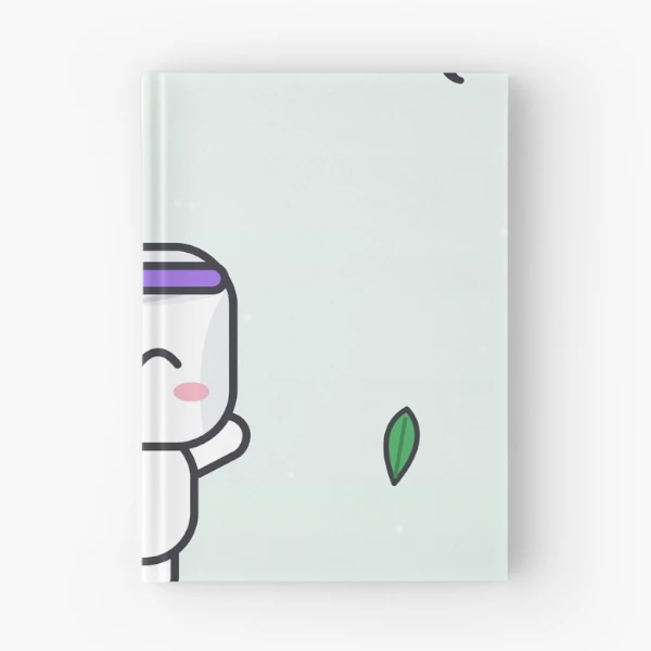 Namaste and Chill - Cute Yoga Marshmallow Pip on a Mat — Spiral Notebook by BiMood