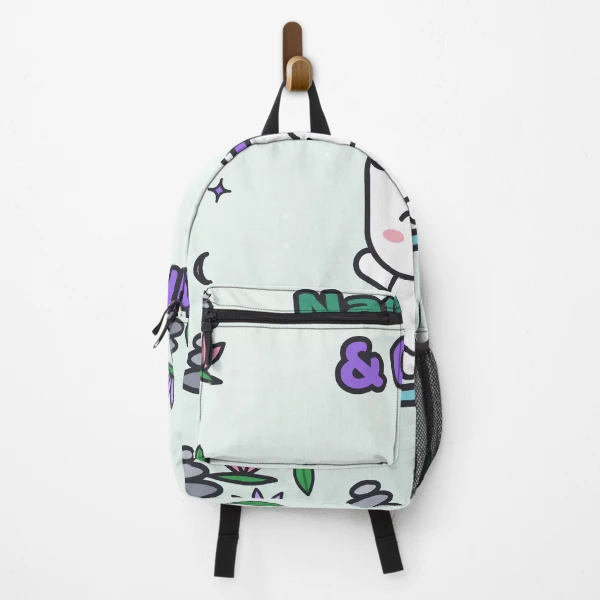 Namaste and Chill - Cute Yoga Marshmallow Pip on a Mat — Backpack by BiMood