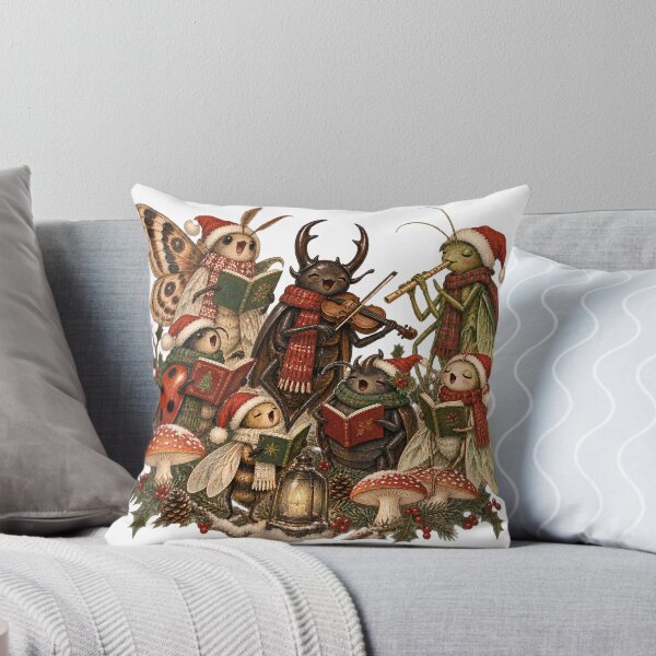 Item preview, Cute Christmas Insect Choir - Bug Carolers Vintage Holiday Goblincore designed and sold by Neurospicy Trolls.