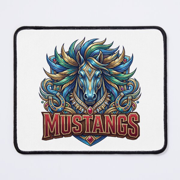 Item preview, Mustangs Red Blue Gold designed and sold by DigiAngDesigns.
