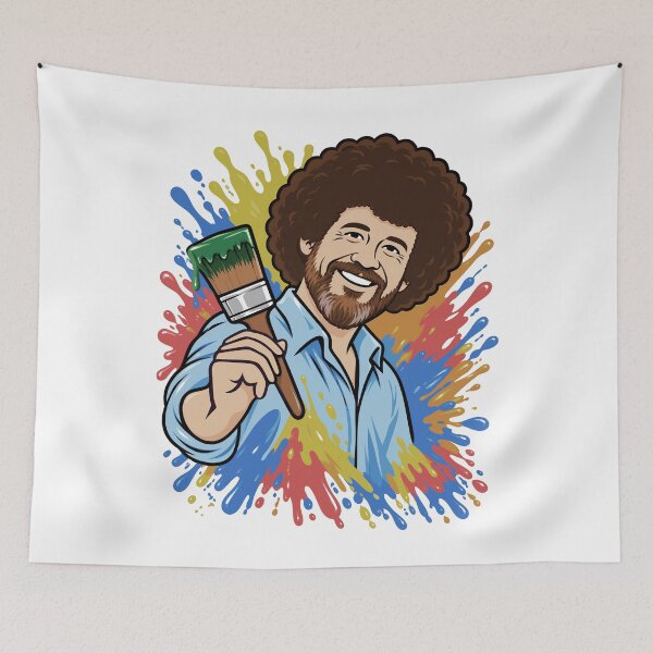 Item preview, Bob Ross Colorful Paintbrush Pop Art designed and sold by karamram.