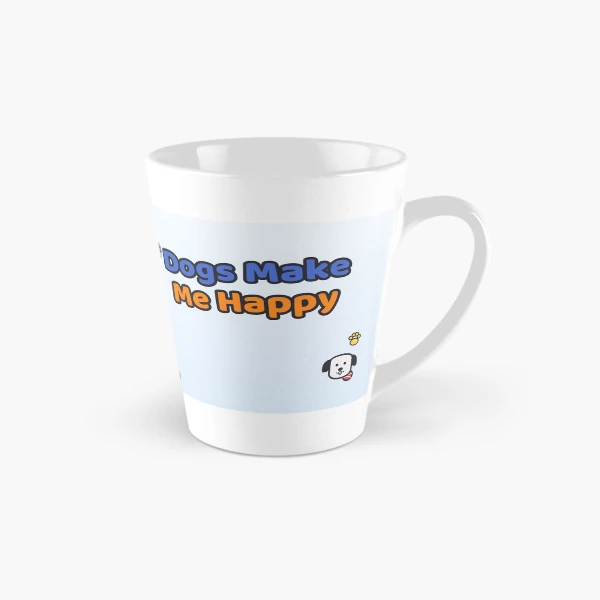 Dogs Make Me Happy - Cute Marshmallow Pip Hugging a Puppy — Classic Mug by BiMood