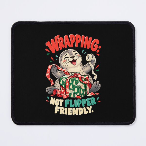 Item preview, Christmas Seal Gift Wrapping Fail - Not Flipper Friendly designed and sold by MOTIFOLK.