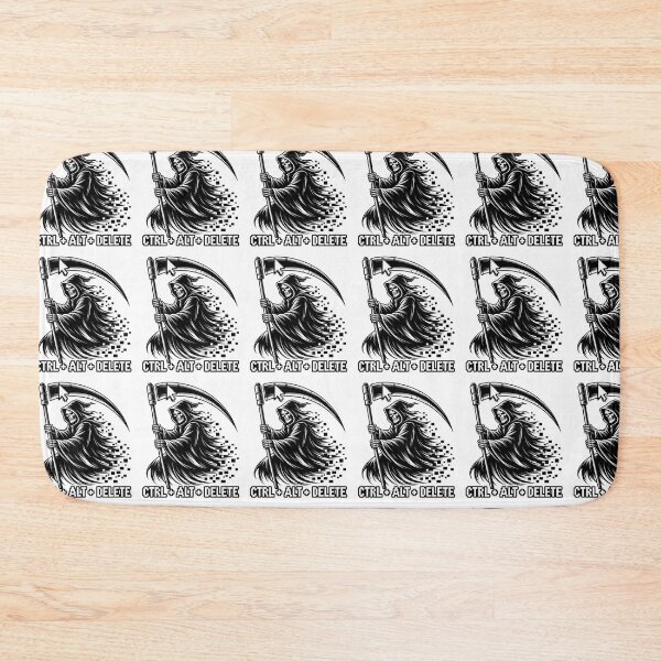 Item preview, Ctrl Alt Delete Grim Reaper Sticker - Funny Programmer Tech Art designed and sold by VYBEHAUS.