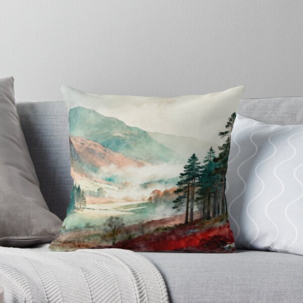 Item preview, Autumn Watercolor Mountain Landscape designed and sold by LaylaEvans1.