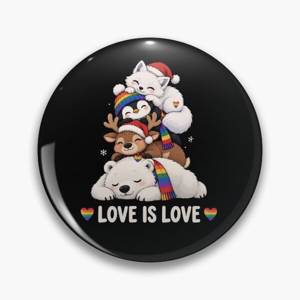Item preview, Love is Love – Cute Pride Christmas Animals designed and sold by Small Revolutions.