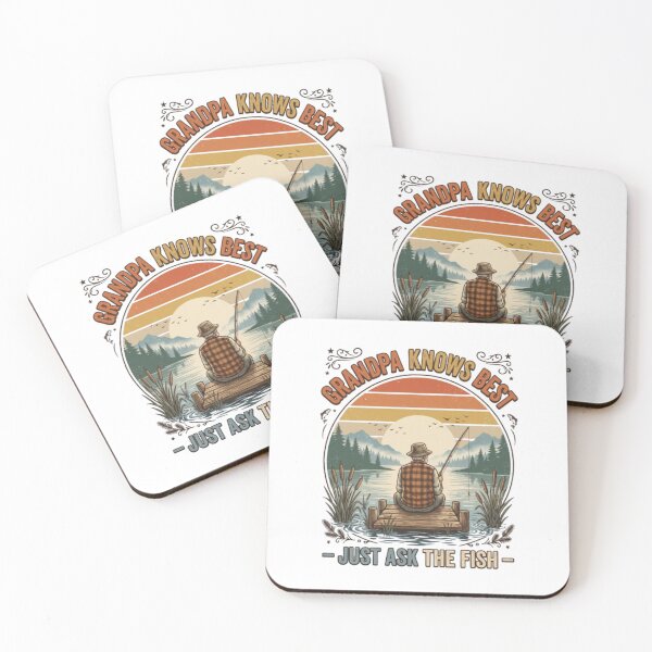 Item preview, Grandpa Knows Best Just Ask The Fish - Vintage Retro Fisherman Gift designed and sold by urbinet.