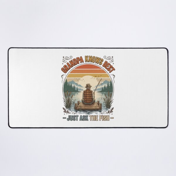 Item preview, Grandpa Knows Best Just Ask The Fish - Vintage Retro Fisherman Gift designed and sold by urbinet.