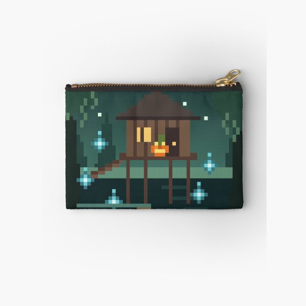 Item preview, Pixel Art Swamp Shack with Fireflies designed and sold by pixelbypixelart.
