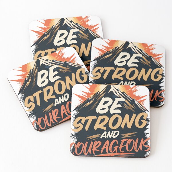 Item preview, Be Strong and Courageous – Joshua 1:9 Mountain Sunrise Design designed and sold by BabbleQueen.