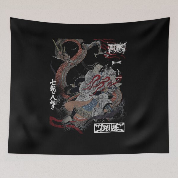 Item preview, Japanese Dragon Samurai Warrior Streetwear Art designed and sold by Krasnovaovaova.