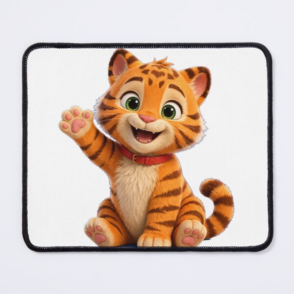 Item preview, Cute Tiger Cub Waving Hello Happy Orange Tiger designed and sold by HoMya.