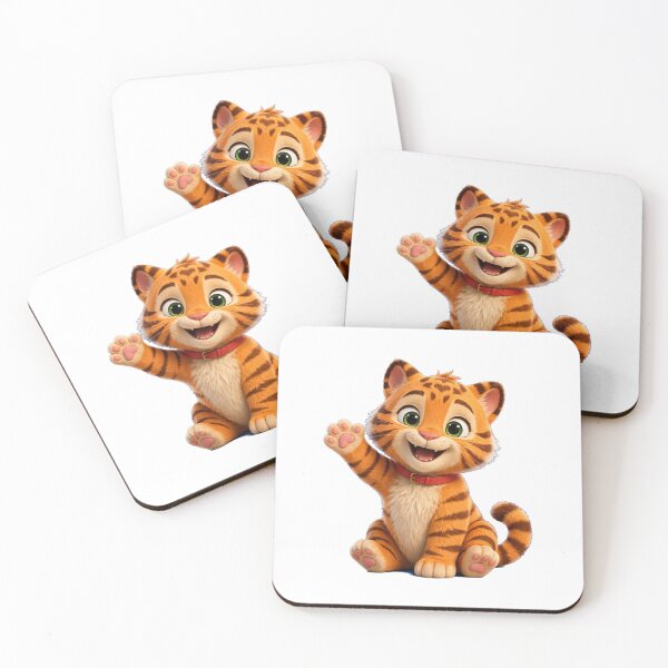 Item preview, Cute Tiger Cub Waving Hello Happy Orange Tiger designed and sold by HoMya.