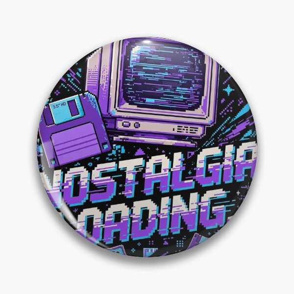Item preview, Nostalgia Loading 90s Retro Tech Pixel Art Vaporwave designed and sold by Varaprasad43.