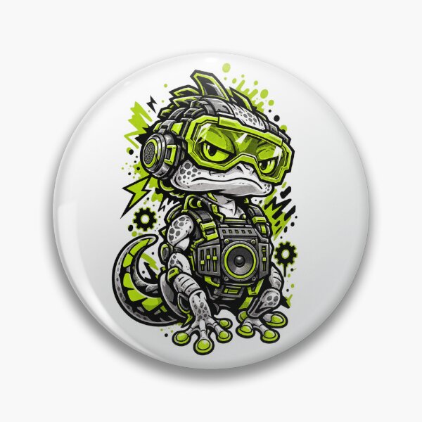 Item preview, Neon Green Cyber Lizard Gamer designed and sold by KINOOOMA.