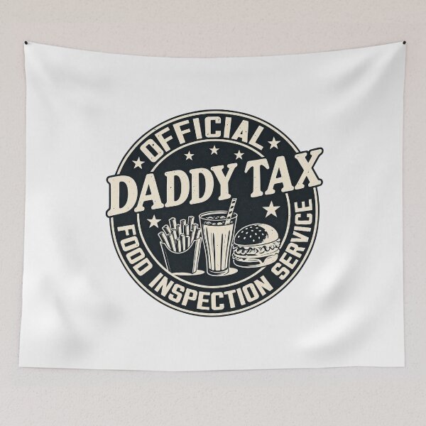 Item preview, Official Daddy Tax Food Inspection Service Retro Diner Emblem Art designed and sold by lamiarte.