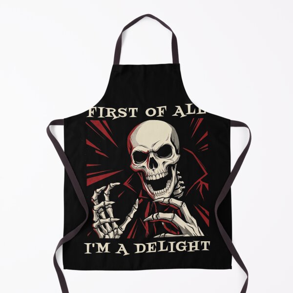 Item preview, First Of All I'm A Delight Halloween Skeleton designed and sold by d247.