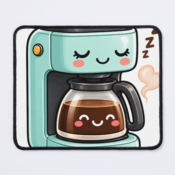 Item preview, Cute Kawaii Retro Coffee Maker with Happy Coffee Pot designed and sold by TinyWeird.