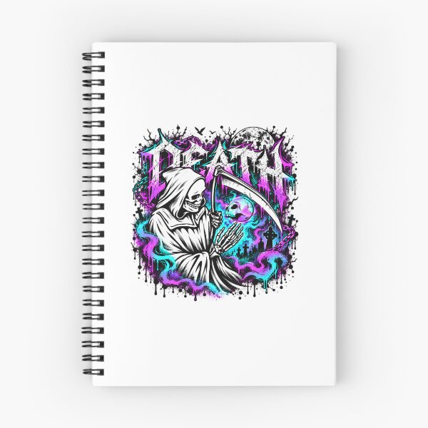 Item preview, Neon Grim Reaper Gothic Tattoo Design designed and sold by BAAKSHOP.