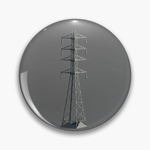 Item preview, Electricity Pylon Minimalist Grey AI Art designed and sold by Pylon-Bureau.