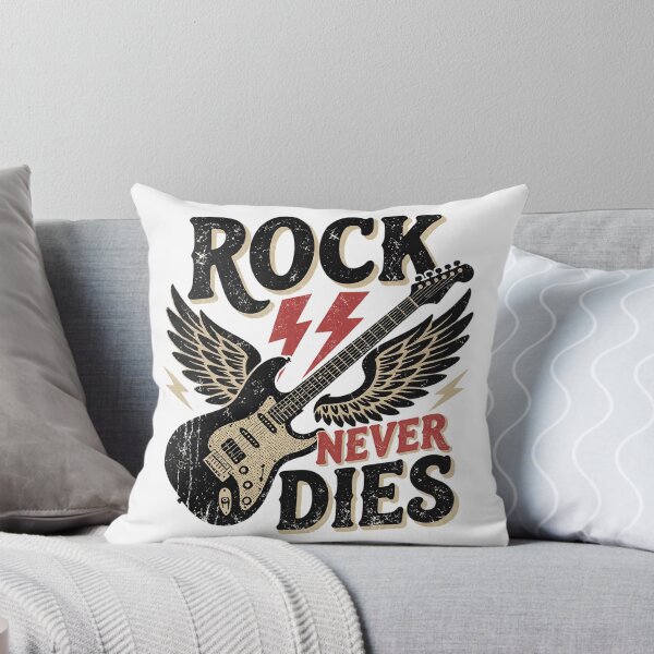 Item preview, Winged Electric Guitar Rock Never Dies Vintage Art designed and sold by cannsuh.
