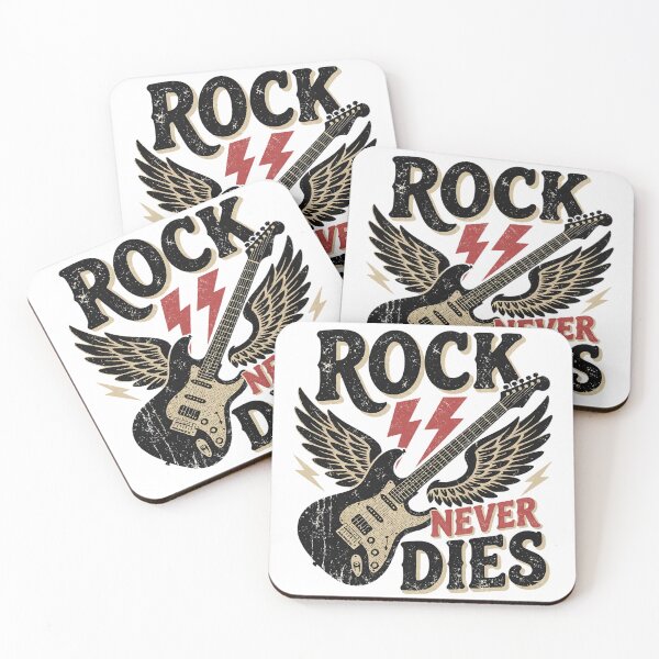 Item preview, Winged Electric Guitar Rock Never Dies Vintage Art designed and sold by cannsuh.