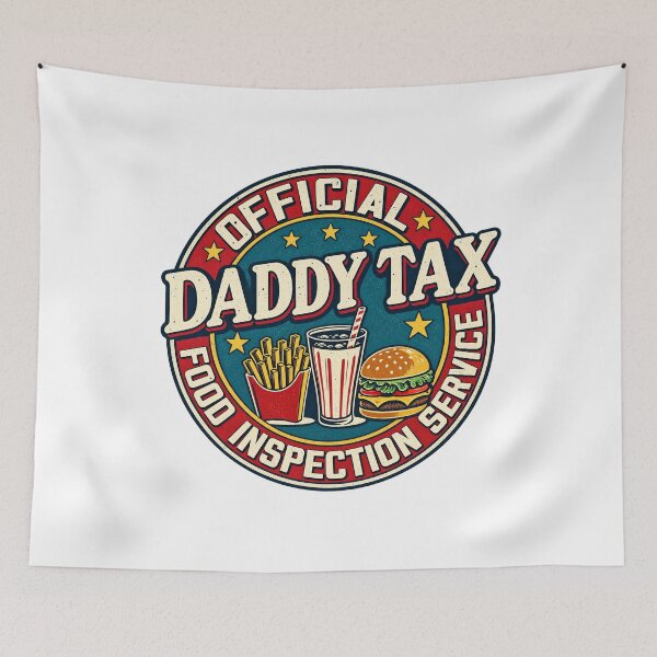 Item preview, Daddy Tax Food Inspection Service Retro Diner Emblem Art designed and sold by lamiarte.