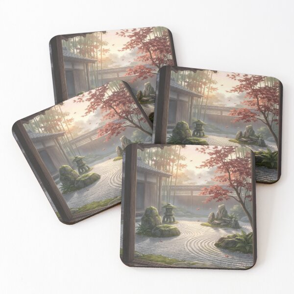 Item preview, Zen Garden Courtyard at Dawn designed and sold by SnazzifyDigital.