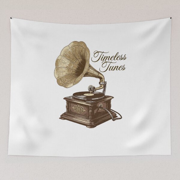 Item preview, Antique Brass Horn Gramophone Timeless Tunes Art designed and sold by cannsuh.