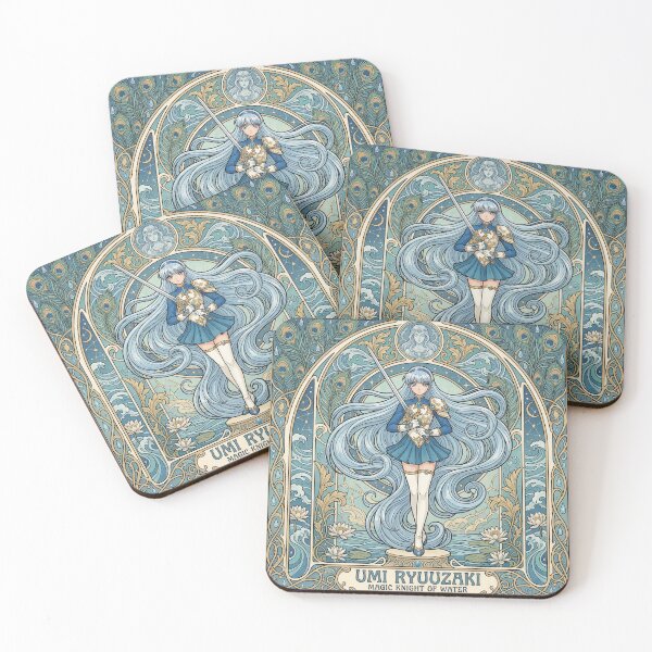 Item preview, Umi Ryuuzaki in the style of Alphonse Mucha designed and sold by Solace Sparkles.