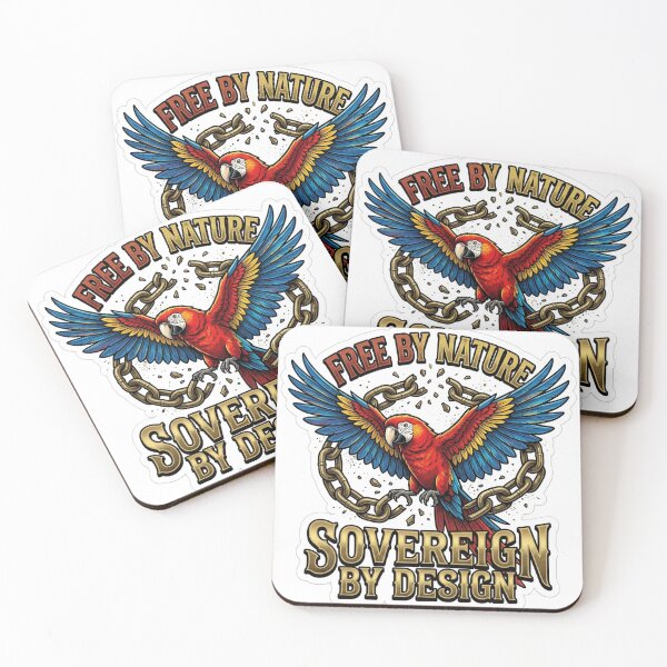 Item preview, Free By Nature Sovereign By Design Parrot Chains Illustration designed and sold by Untamed Paws.